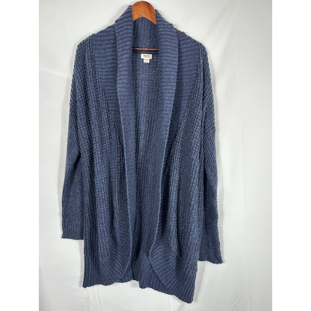 Mossimo Womens Long Cardigan Sweater Chunky Waffle Knit‎ Size XXL Lounge Leisure